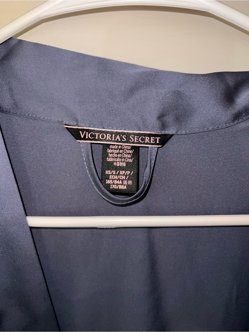 Victoria's Secret Navy Satin Robe - Picture 2 of 3